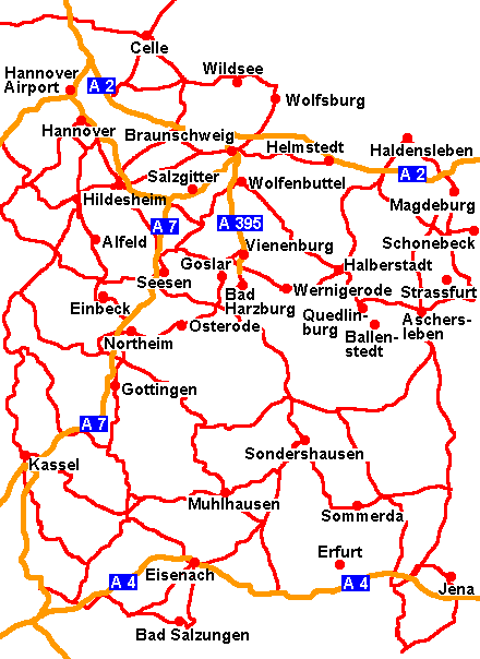 Road map 06493 Ballenstedt,  2000 WHO